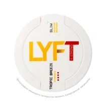 Снюс LYFT X-Strong Tropic Breeze, 16 мг/г, тропические фрукты, slim portion, white