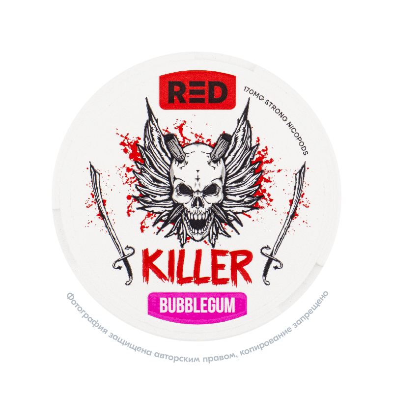 Снюс RED Killer Bubble Gum, 170 мг/г, бабл гам, slim portion